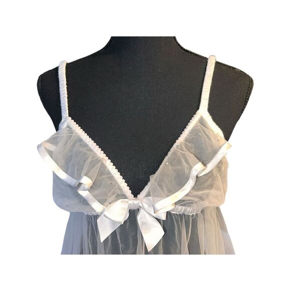 VICTORIAS SECRET I DO COLLECTION BRIDAL WHITE  FLY AWAY NIGHTIE Large - Picture 2 of 5